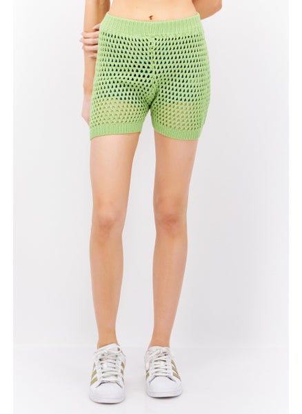 Buy Women Crochet Pull On Short, Lime in UAE