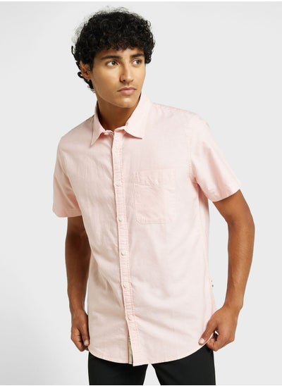 Buy Thomas Scott Classic Slim Fit Opaque Cotton Casual Shirt in Saudi Arabia