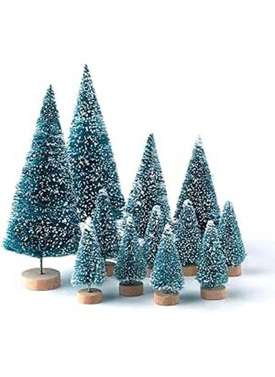 Buy 28Pcs Mini Model Snow Frost Trees For Christmas in Egypt