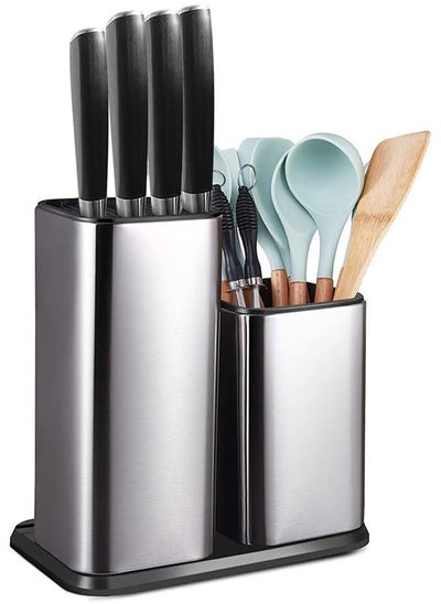 Buy Universal Knife Block Without Knives,Modern Utensil Holder for Countertop,Stainless Steel Knife Holder for Kitchen Counter,Edge-Protecting Knife Storage,Multi-function Knife Organizer in UAE