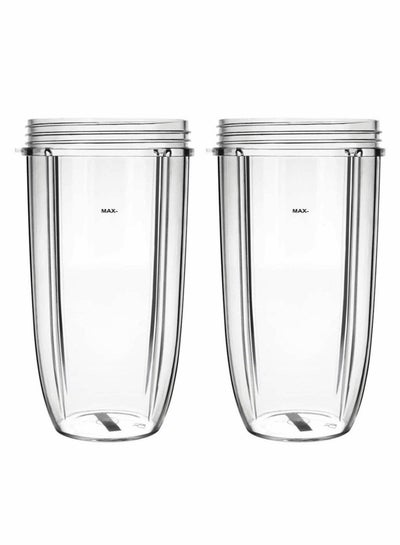 Buy Juicer Cups for NutriBullet Replacement Parts 600w 900W 18OZ 24OZ 32OZ Clear Mugs Blender Juicer Mixer. Clear, Upgraded Material, Pack of 2 in UAE