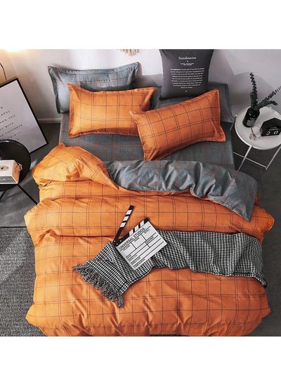 Buy 4-Piece Single Size Duvet Cover Set 1 Duvet Cover 1 Fitted Sheet 2 Pillow Cases Microfiber 160x210cm Fitted Sheet 120x200+25cm Pillow Cover Microfiber 48x74cm in UAE