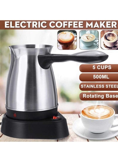 Buy Stainless steel portable electric Turkish Coffee Maker, Water Kettle Coffee Pot 500 ML/ 5 Cups in UAE