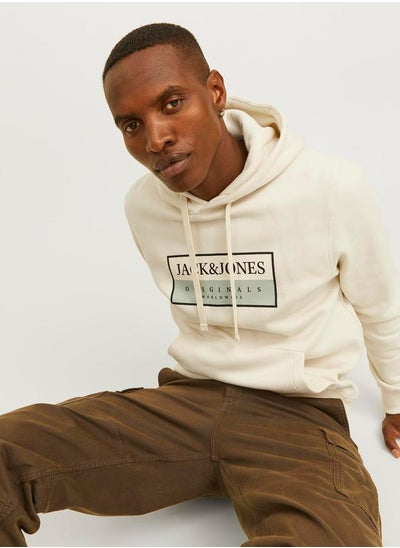 Buy Regular Fit Logo Detail Hoodie in Saudi Arabia