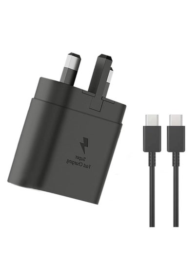 اشتري 45W Super Fast Charger UK Plug for Samsung Galaxy S23Ultra,S23+,S23,S22Ultra,S22+,S22,S21Ultra,S21+,S21,S20,A33,A50,A51,A52,A53,A54,A71,A72,M33,Tab A8,S8,A7, Ultra S8 USB C Wall Charging Cable adapter في الامارات