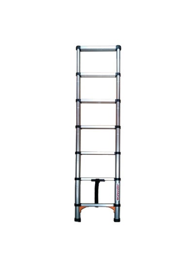 اشتري Telescoping Single Sided Aluminum Ladder - Lightweight, Telescoping Ladder for Home, Office & Outdoor Use | 10 Steps Folding Ladder with Anti-Slip Design | Heavy-Duty Multi-Use Ladder | 3 Meter في الامارات