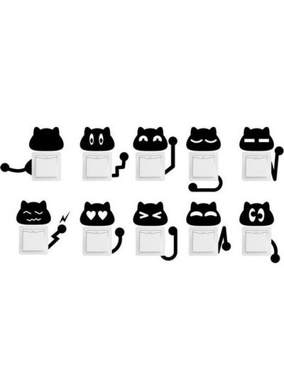 اشتري Cartoon animal pattern  kitten switch stickers wall sticker home decoration في مصر