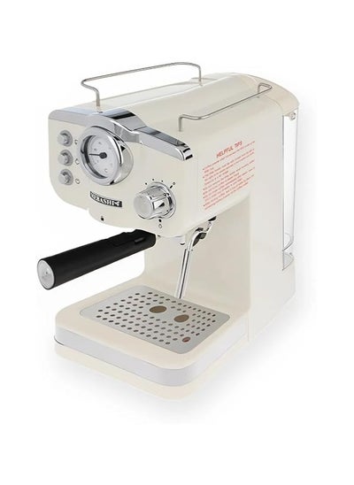 Buy MEBASHI ME-ECM2015 Espresso Coffee Machine - 1.2L, 20 Bar, with Adjustable Steam Knob and Thermometer (White) in UAE