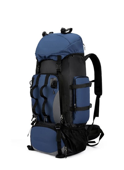 Buy 90 L Outdoor Travel Backpack,Outdoor Tactical Mountaineering Sports Backpack, Hiking Large Capacity Backpacks Blue in UAE