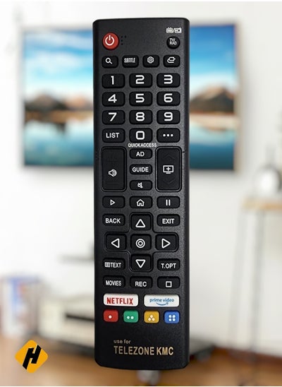 Buy Remote Control For Telezone KMC Smart LED/LCD TVs Black in Saudi Arabia