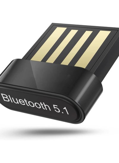 Buy Bluetooth Adapter for PC,Mini Bluetooth Receiver 5.1,Bluetooth Dongle,Support Win11/10/8.1/8/7,for Bluetooth Headset/Keyboard/Mouse/Speaker/Mobile Phone/Computers/Game Controller in Saudi Arabia