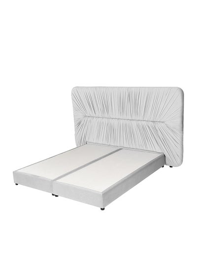 Buy Geno | Velvet Bed Frame - White in Saudi Arabia