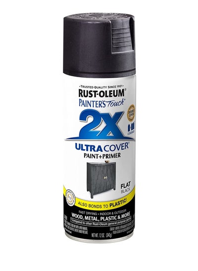 Buy Spray Paint Painters Touch 2X Flat Black 12oz in UAE