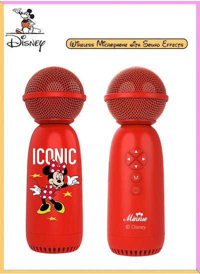 Buy Disney Minnie Mouse Microphone Bluetooth Speaker Large Volume Karaoke Audio Player Household Outdoor in Saudi Arabia