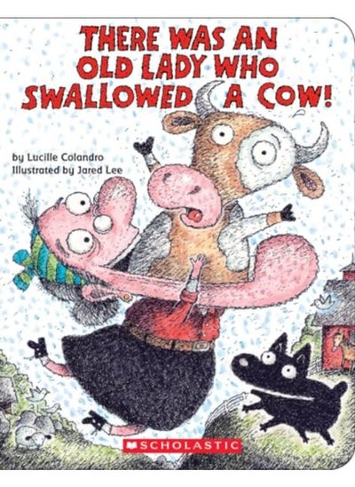 Buy There Was An Old Lady Who Swallowed A Cow A Board Book By Colandro, Lucille Paperback in UAE