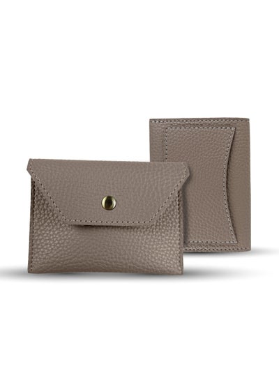 Buy Leart Leather Coin Purse Wallet for Men and Women (Sand) in UAE