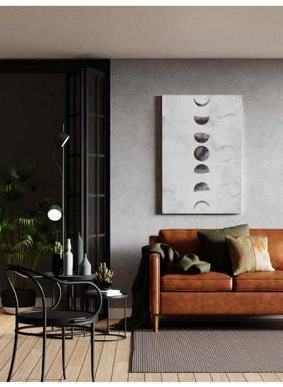 Buy Moon Phases Wall Art Minimalist Moon Art Black and White 90x60 in Egypt