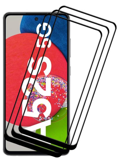 Buy 3 Pieces Antistatic ESD Dustproof Premium Quality High Definition Tempered Glass Screen Protector Designed For Samsung Galaxy A52s 5G in UAE