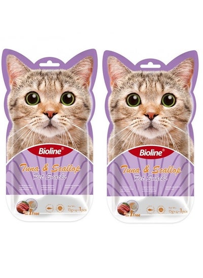 Buy Tuna And Scallop Cat Treats 10X15G in UAE