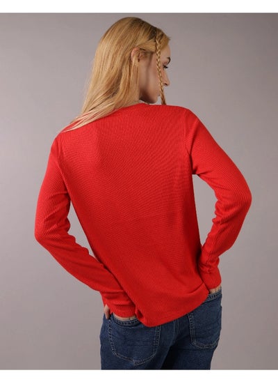 Buy AE Plush Long-Sleeve Crew Neck T-Shirt in Egypt