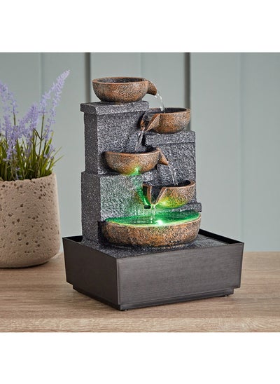 Buy Belen Modern Fountain With LED Light 21 x 30 x 17 cm in UAE