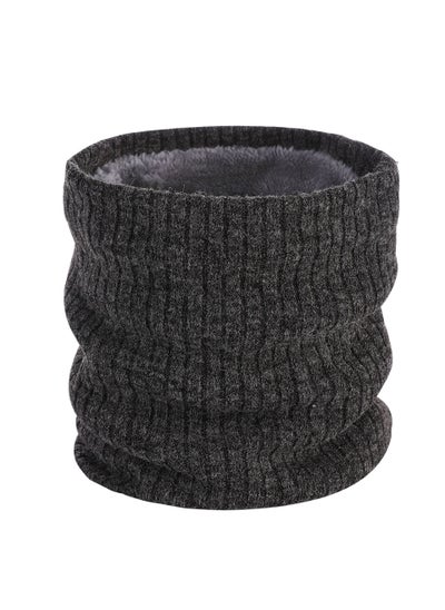 Buy Winter Double-Layer Thermal Knit Neck GaiterDark gray Dark gray in UAE