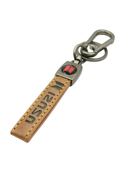 Buy Metal Ring PU Leather Strap Keychain Home Key Chain Car Keychain ISUZU 1Pcs in Saudi Arabia