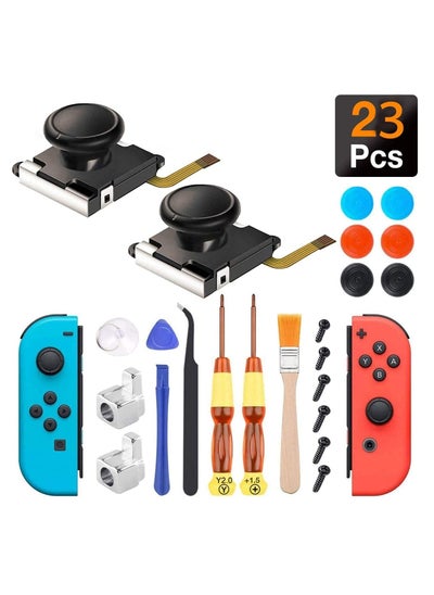 Buy (2 Pack) Joystick Replacement for Joycon, Switch Analog Stick Parts Nintendo Joy Con Controller Thumbstick, Include Full Repair Tool Kit and 2 Metal Lock Buckles, Jon in Saudi Arabia