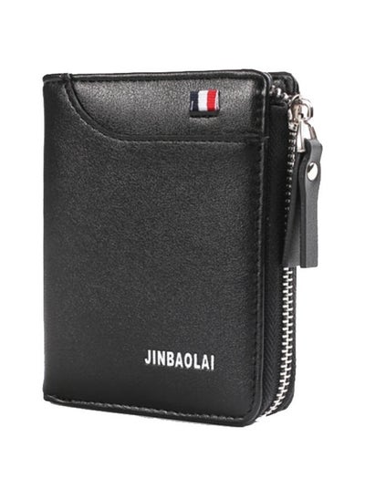 Buy Leather card cover multifunctional zero wallet black Black in UAE