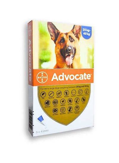 BAYER | ADVOCATE Dogs 25-40 kg | ( 1 Doses ) For Treatment of Fleas And ...