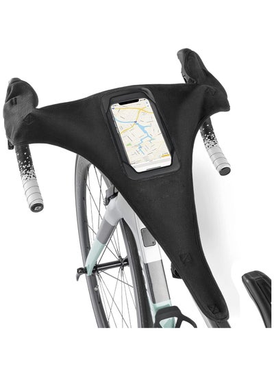 اشتري Bicycle Trainer Sweat Net Bike Frame Guard Absorbs Sweat Absorbs Prevent Bicycle from Corrosion Bicycle Trainer Roller Sweat Absorb Guard Strap Net Cover with Phone Pouch TPU Touch Screen في السعودية