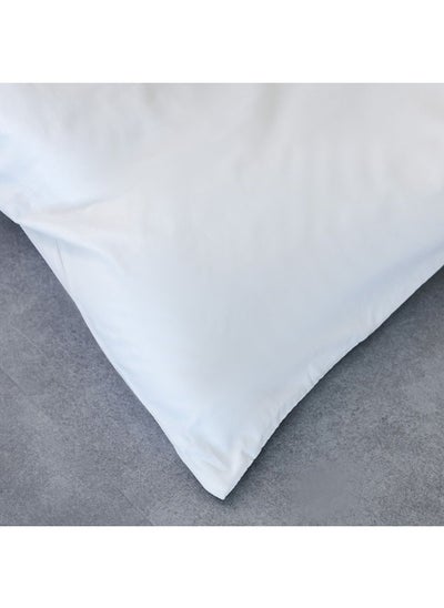 Buy Bliss 3 - Piece 144 Tc Cotton Super King Duvet Cover Set 260 X 220 Cm 50 X 75 Cm White | 100% Cotton - 144 Thread Count Quilt Cover Comfortable Bedding Cover For Bedroom in UAE