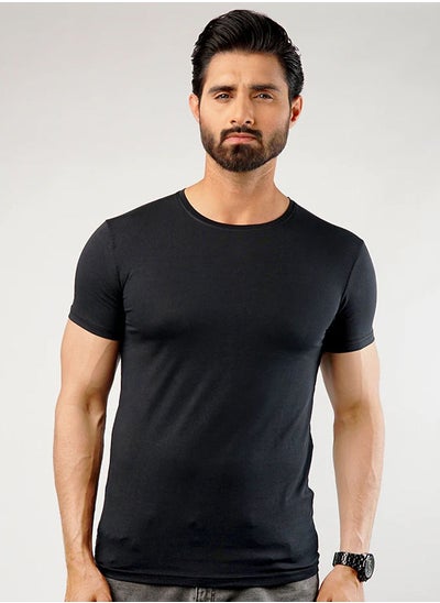 اشتري UNDERSHIRT COTTON LYCRA - (BLACK) في الامارات