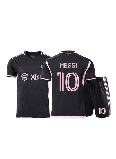 اشتري M MIAOYAN Miami International Jersey No. 10 Messi Home Major League Soccer Suit Set في السعودية