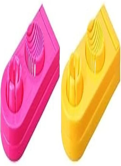 Buy ElYassin 2 in 1 plastic egg cutter, 9 x 21 cm - colors vary + 2 in 1 plastic egg cutter, 9 x 21 cm - colors vary in Egypt