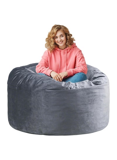 Buy COMFY ADULT LARGE SUEDE/VELVET CLASSIC BEAN BAG GREY in UAE