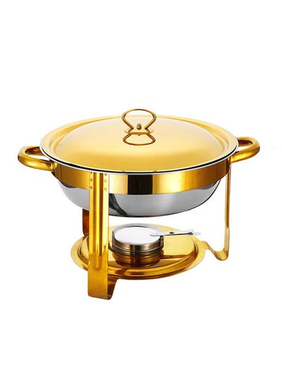 Buy 4.5l Stainless Steel Buffet Insulation Stove Round Food Warmer 24.2*30.2*22.5cm in UAE