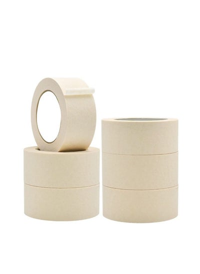 Buy Masking Tape 2 inch x 20 yards Beige Strong Adhesive Tape for Painting, Decorating, DIY Home, Office, School Stationery, Arts, DIY Crafts etc [6 Rolls] in UAE