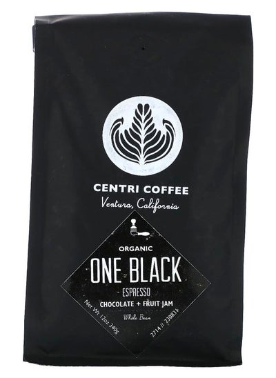 Buy Centri Coffee Organic One Black Chocolate + Fruit Jam Whole Bean Espresso 12 oz (340 g) in UAE