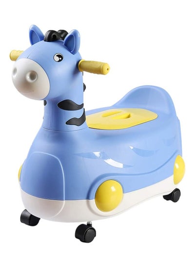 اشتري Animal Shaped Potty Seat With Handles Wheels Portable With Cover Potty Seat Easy To Clean Bowl في الامارات