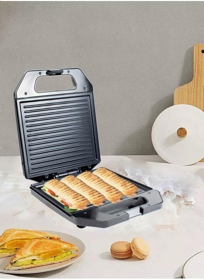 Buy LYNX 4 Slice Grill & Sandwich Maker | 1400W, Non-Stick Plates, Dual Indicator Lights, Removable Drip Tray, Thermostat-Controlled with Cool Touch Body | Model LY_SM_4022 in Saudi Arabia