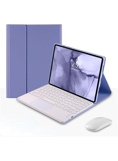 Buy Keyboard Case Compatible with Lenovo Xiaoxin Pad 2024 11Inch Tablet, Retro Round Key with Mouse Cute Color Keyboard With Detachable Touch Keyboard Cover in Saudi Arabia