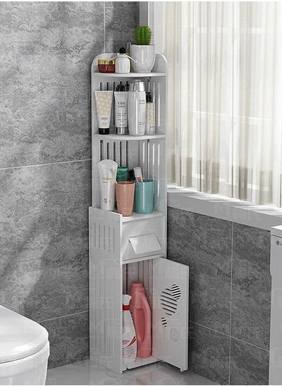 Buy Bathroom Shelf Corner Storage Cabinet 20 x 18 x 100 cm in UAE