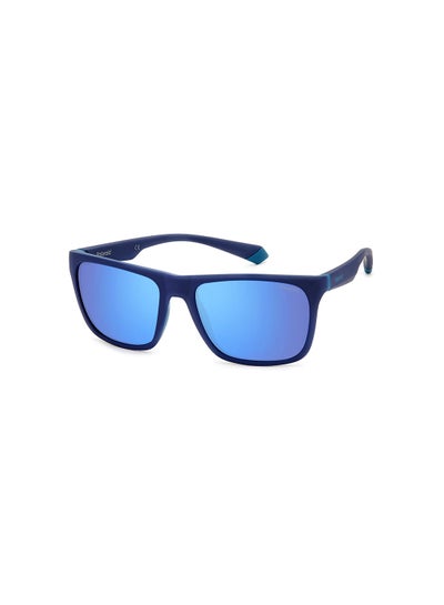 Buy Unisex UV Protection Square Sunglasses - Pld 2141/S Mtblu Azu 57 - Lens Size: 57 Mm in Saudi Arabia