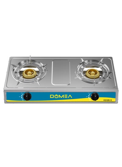 Buy Gas Burner With Auto Ignition, 2 Burners Gas Stove, Stainless Steel Top, Perfect For Home, Apartment, Parties in UAE