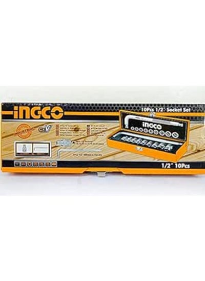 Buy Ingco Socket Set 1/2 10pcs - HKTS12101 in Egypt