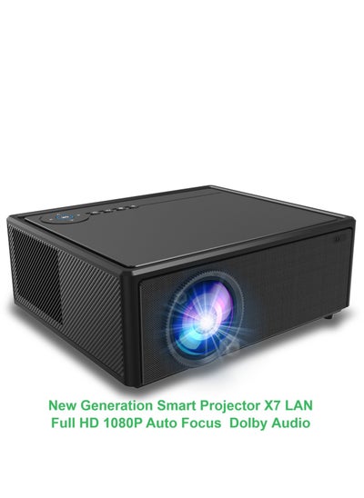 Buy Projector New Generation Smart Projector X7 ATV Full HD 1080P Auto Focus Electric Focus 4-Point Keystone Correction Dolby Audio Dual Stereo Speaker in Saudi Arabia