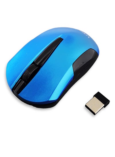 Buy Wireless 2.4Ghz Mouse Gaming 3 Button , 1000DPi - Blue U-103 in Egypt