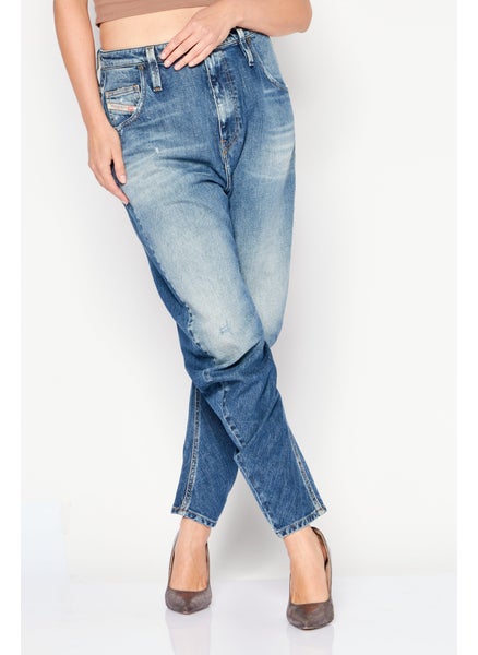 Buy Women Regular Fit D-Plata-Sp Washed Stretchable Jeans, Blue in UAE