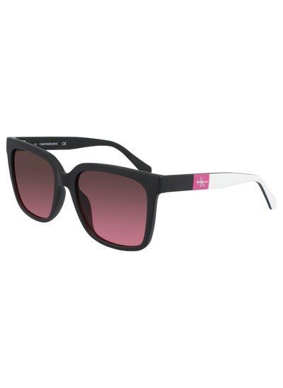 Buy Full Rim Rectangle Women Sunglass - CKJ21617S 006 - Lens Size: 55 mm - Charcoal in Saudi Arabia